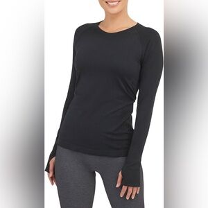 Spanx Seamless Long sleeve Tee Black Size XL NWT
